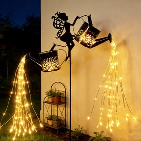 Fairy Watering Can Solar Light, IP65 Waterproof Warm White LED Solar Stake Lights for Outdoor Spring Summer Garden Yard Patio Decor
