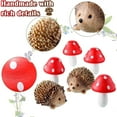 Fairy Wild Garden Accessories Resin Hedgehogs And Wood Mushroom