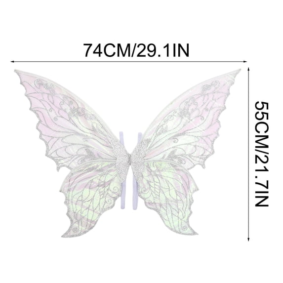 Fairy Wings Adult Women Halloween Fairy Costume for Women Accessories Butterfly Ladybug Bee Cosplay Fairy Costume Silver