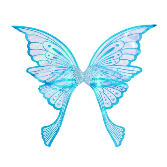 Fairy Wings For Adults, Transparent Strap Fairy Costume Wing For Halloween Cosplay Party Dress Up, Blue