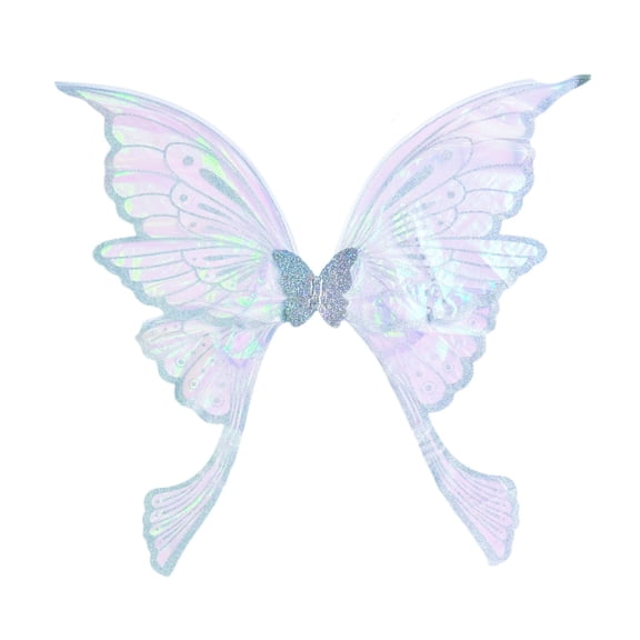 Fairy Wings For Adults, Transparent Strap Fairy Costume Wing For Halloween Cosplay Party Dress Up, White