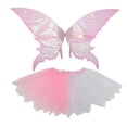 thumbnail image 1 of Fairy Wings for Adult Women, 2PCS Fairy Costume Set with Tulle Tutu Skirts for Halloween Cosplay Party, 1 of 6