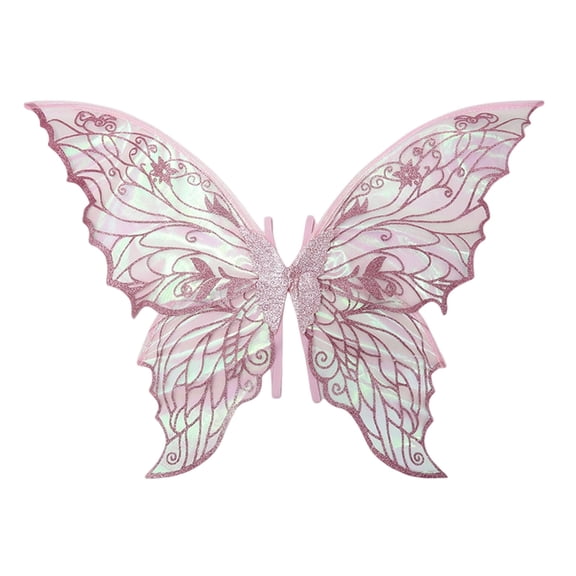 Fairy Wings for Women, 22x29'' Butterfly Cosplay Wings,Iridescent Costume Wings for Party Photography Adult Dress Up Halloween Cosplay - Pink
