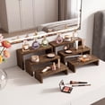 thumbnail image 1 of Fairy Wooden Display Risers Set of 6, Rustic Wood Countertop Organizer Stand for Perfume, Makeup, Skincare, Collectibles and Kitchen Display, 1 of 7