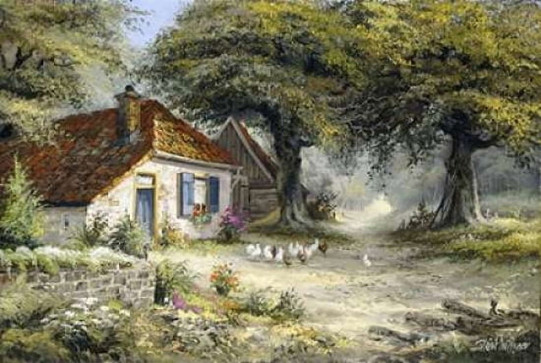 Fairy-like cottage Canvas Art - Reint Withaar (20 x 28)