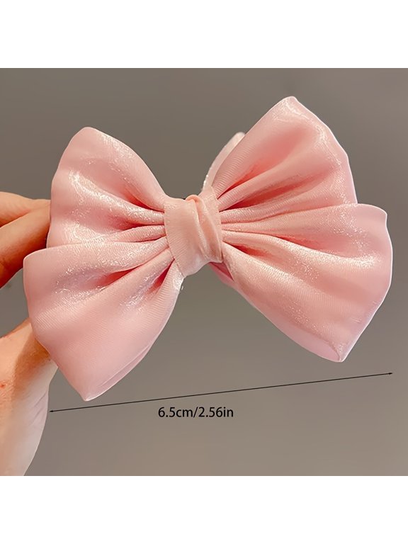 Fairy themed pink bow hair clip for girls - Elegant party hair accessory for casual wear and special occasions