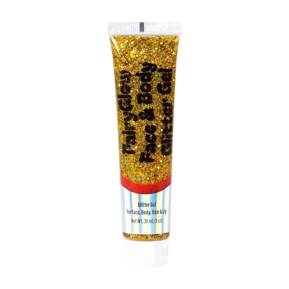 RUBY VIBE CO FairyGlow Face and Body Glitter Gel, 1 oz, Gold