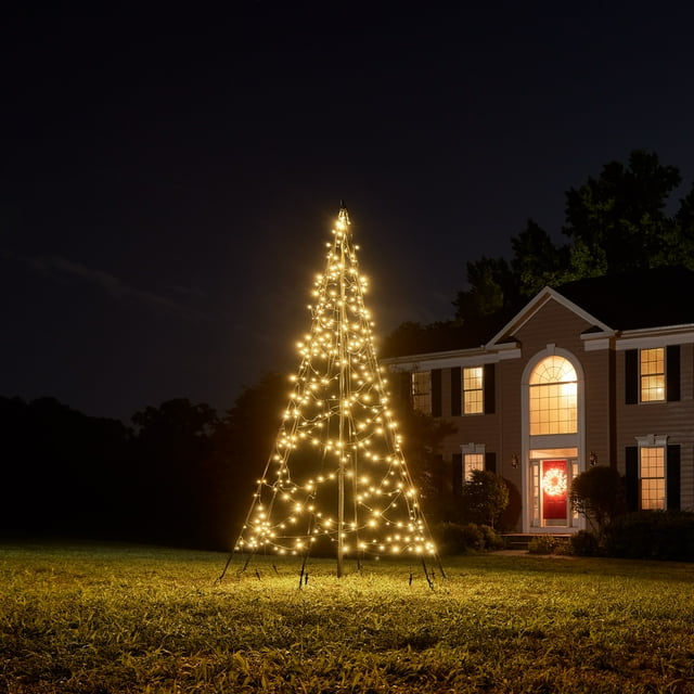Fairybell Outdoor LED Christmas Tree (10FT 360 LED Lights) Pole