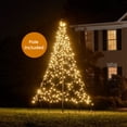 thumbnail image 1 of Fairybell Outdoor LED Christmas Tree (10FT 480 LED Lights) Pole Included, Easy Install, Warm White Color, 1 of 8