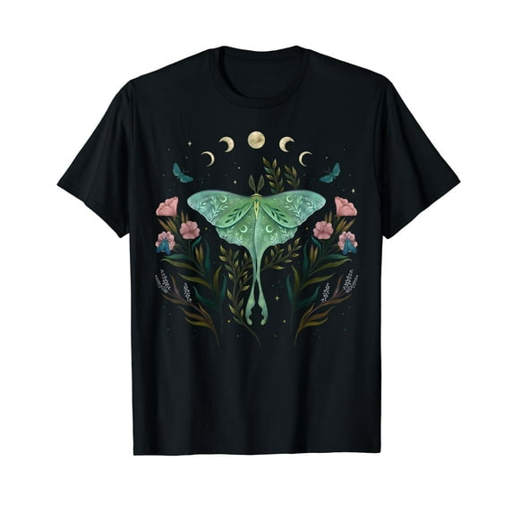 Fairycore Goth Luna Moth Butterfly T-Shirt for Men Women Cotton Summer Tops Fashion Casual Short Sleeves