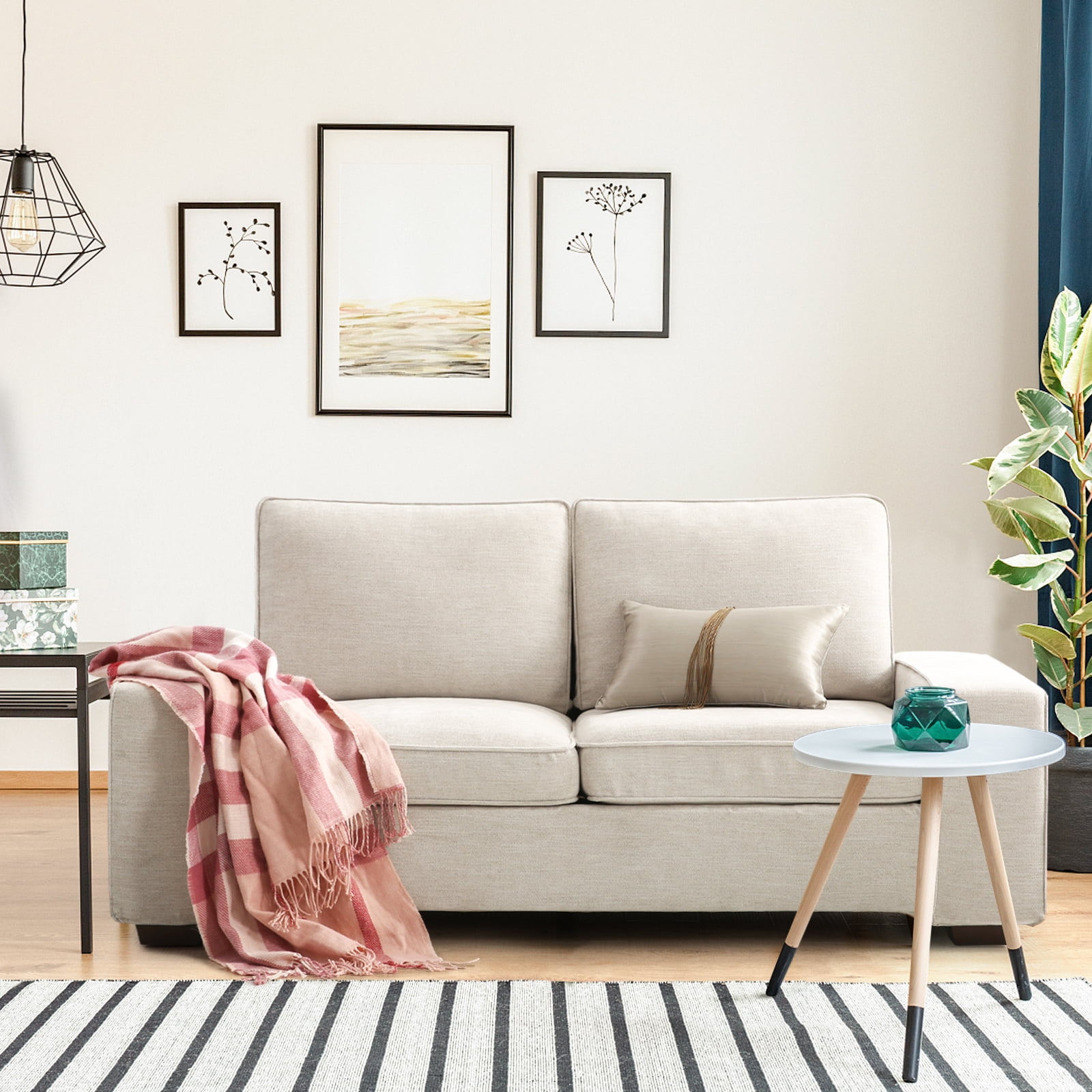 Fairyland Modern Loveseat 2Seater Sofa for Small Corner Spaces in