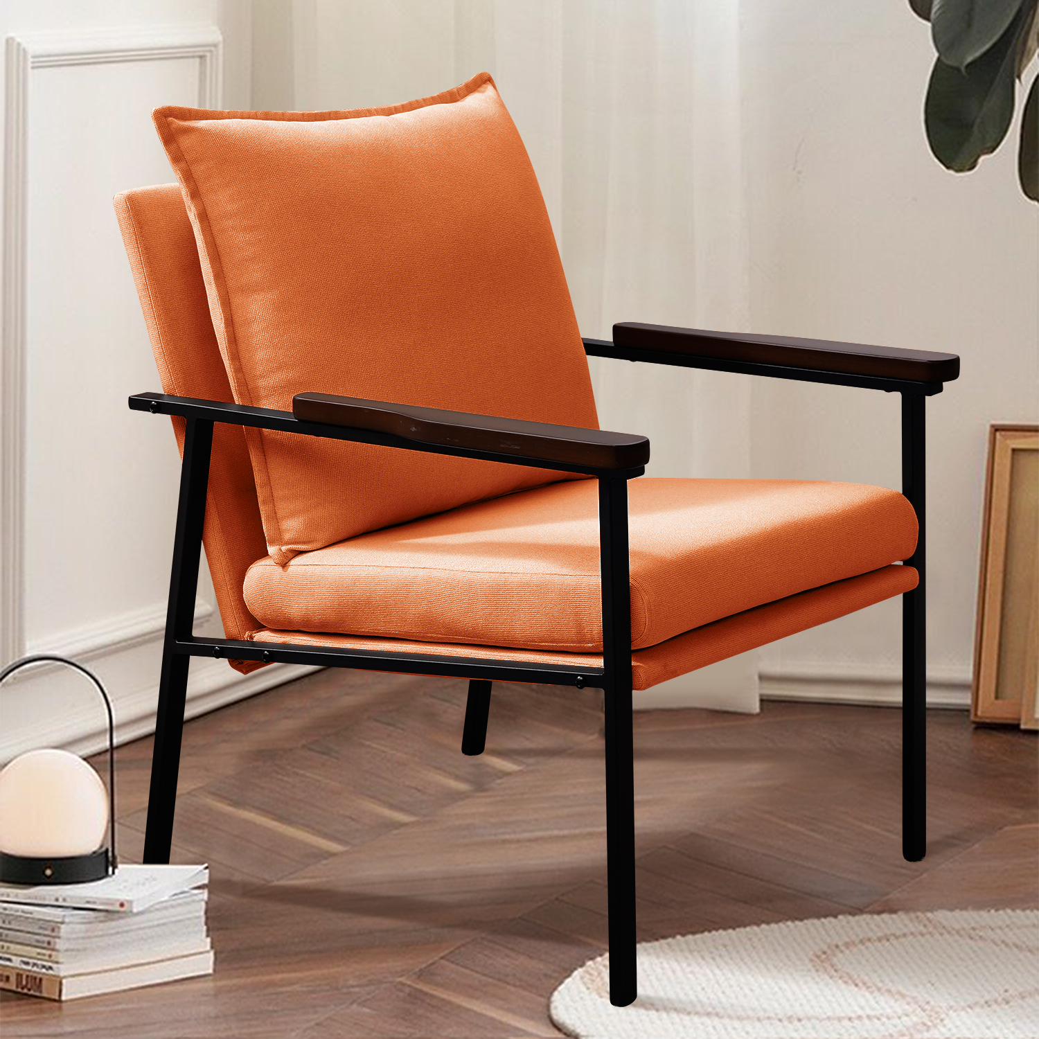 Roundhill Furniture Tuchico Contemporary Fabric Accent Chair