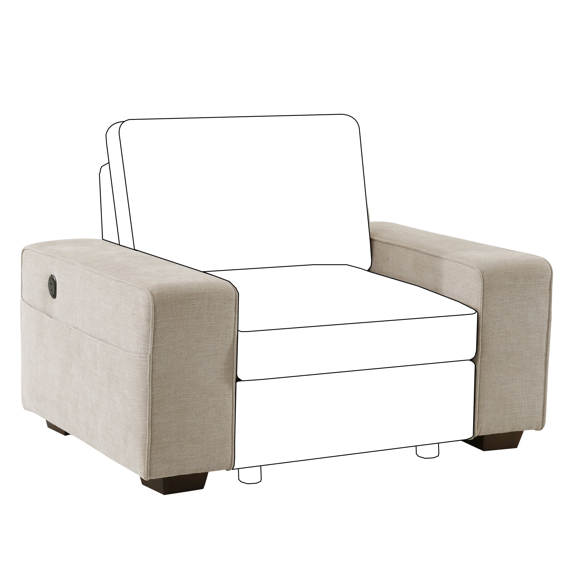 Fairyland Modern Sectional Sofa, Modular Storage Sofa Couch with Free