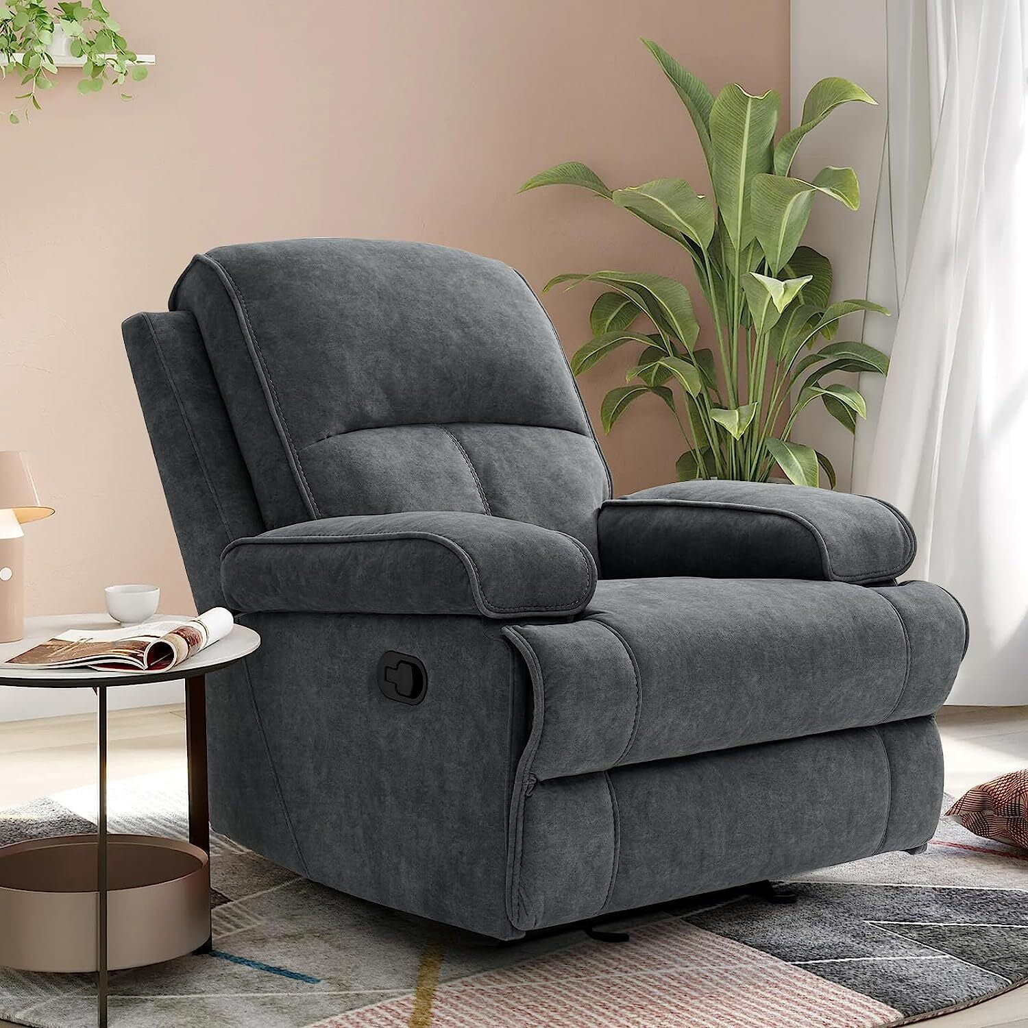 Oversized rocker cheap recliner nursery