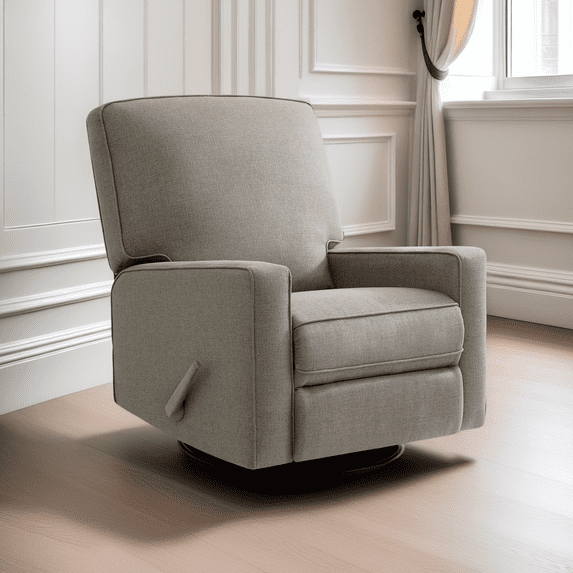 Fairyland Rocking Recliner Chair for Adults, Swivel Glider Rocker for Nursery, Nursing Rocking Chair for Living Room, Small Spaces (Grey)