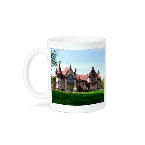 3drose, Fairytale Castle Architecture Wellesley Massachusetts Town Hall, 11oz Mug