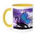 thumbnail image 1 of 3dRose, Fairytale Dragon, 11oz Two-Tone Yellow Mug, 1 of 7