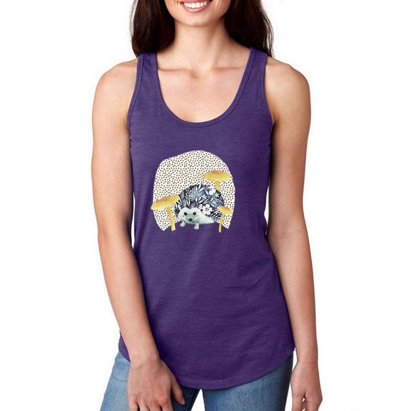 Fairytale Hedgehog Racerback Tank Women -Grace Popp Designs, Female x-Large
