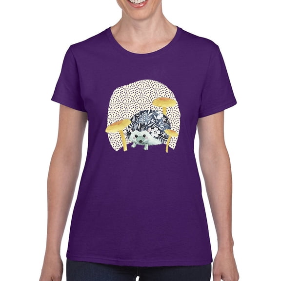 Fairytale Hedgehog T-Shirt Women -Grace Popp Designs, Female Large