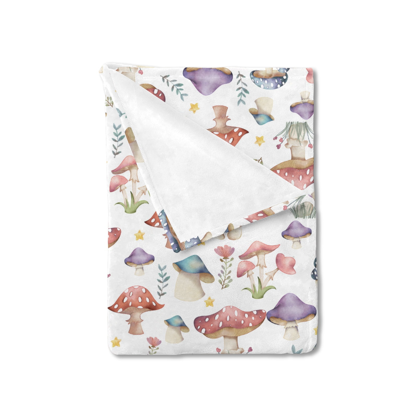 Forest Blanket Green Frogs Mushroom Forest Baby Blankets For Boy