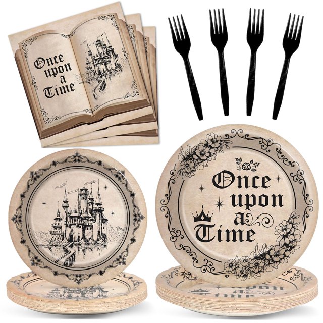 Fairytale Plates and Napkins MMF7 Once Upon a Time Set Girl Princess