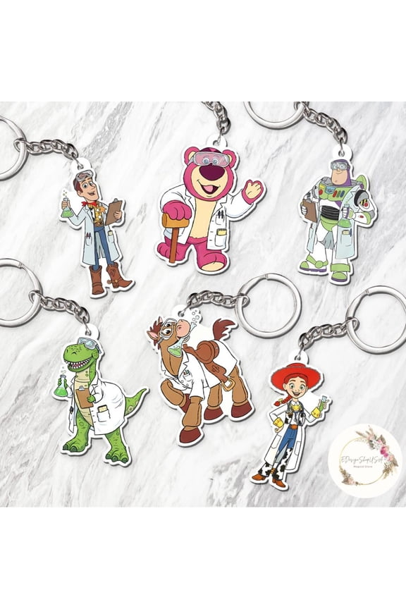 Fairytale Toy Adventure Lab Week Keychain, Space Ranger Cowboy Hero Lab Team, Lab Assistant Gifts 2026, Lab Story Medical Lab Tech, Phlebotomist Lab (1 keychain)