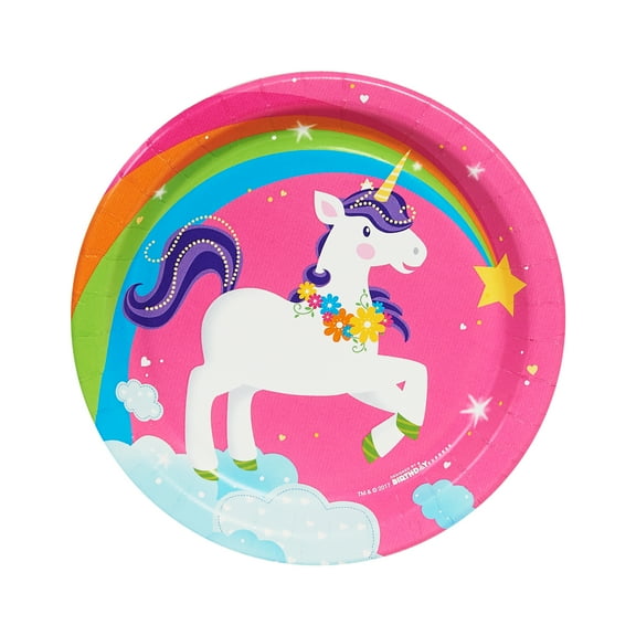 Fairytale Unicorn Party 7" Dessert Plates (8 Count)