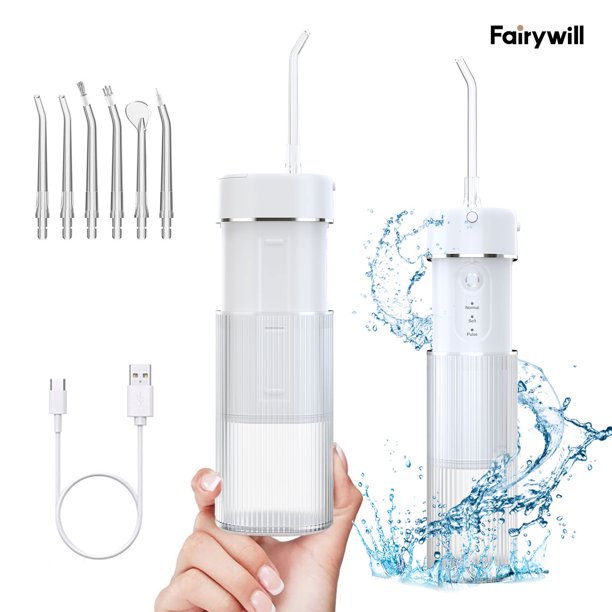 Fairywill Portable Water Flosser, Cordless Oral Irrigator for Teeth