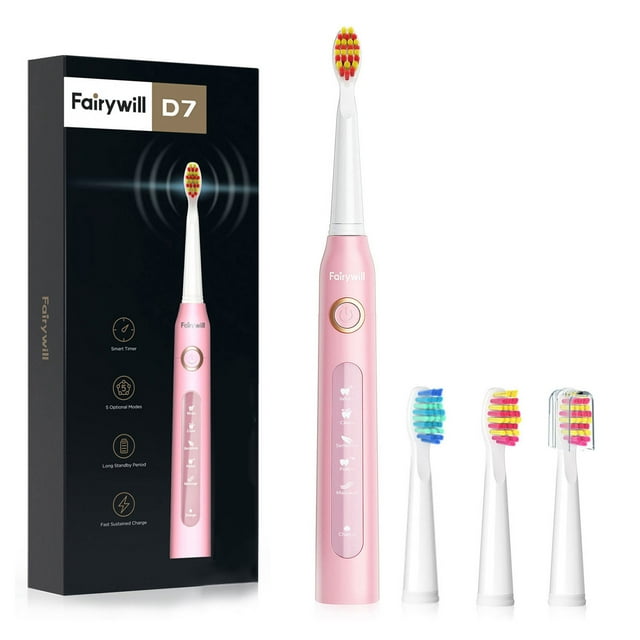 Fairywill Sonic Electric Toothbrush with 5 Modes for Adults