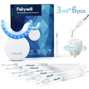 Fairywill Teeth Whitening Kit,24 Blue LED Light with 6*3ml 22% Carbamide Peroxide Teeth Whiten Gel, Built-in timer Gentle and Non-irritating Whiter, Suitable for Beginners or Sensitive Teeth