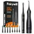 thumbnail image 1 of Fairywill Electric Toothbrush Water Flosser Combo, 47000/min Sonic Toothbrush with 5 Modes and 300ml Oral Irrigator,4 Brush Heads & 4 Jet Tips Included, Black, 1 of 12