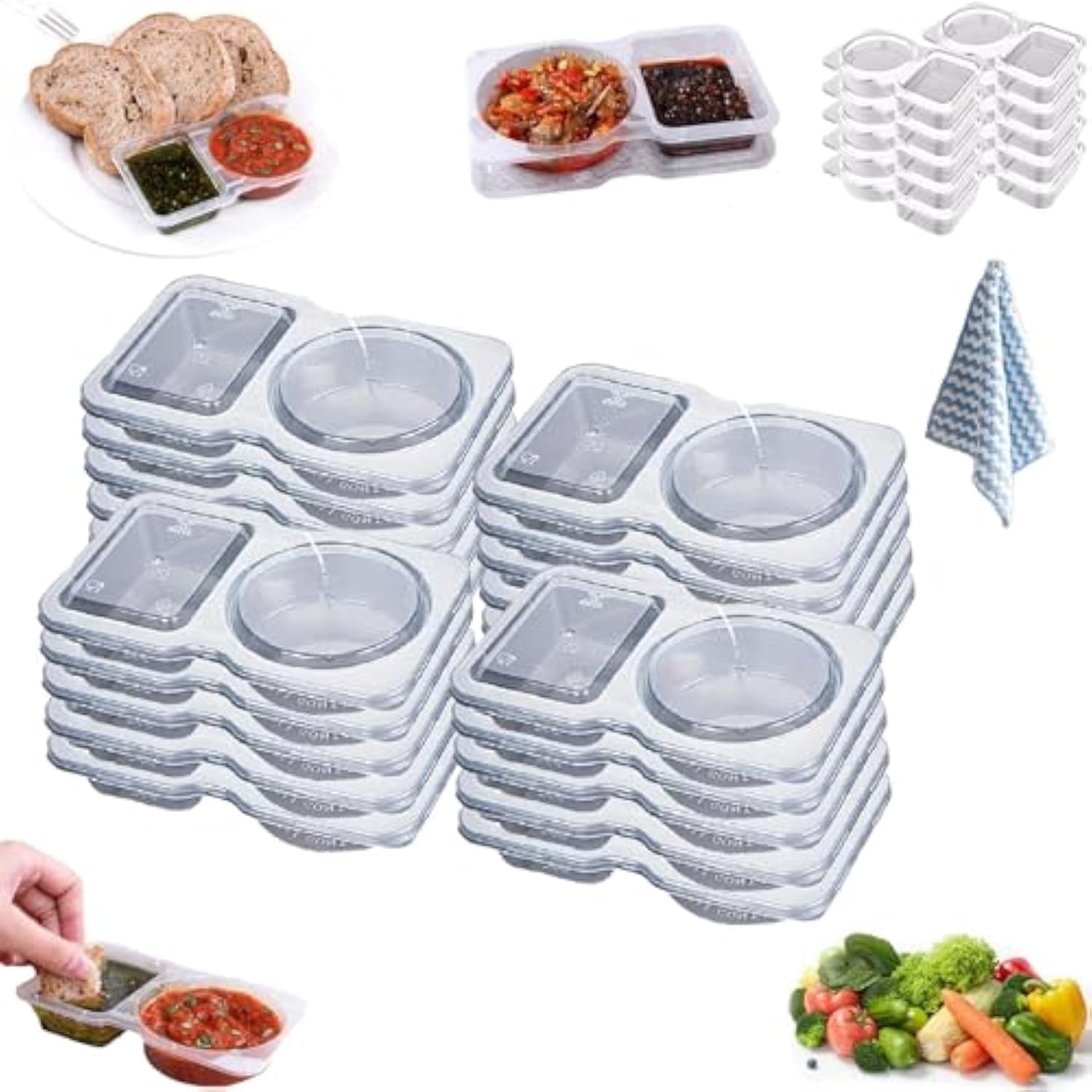 Faisly Munch Mate, Munch Mate Snack Containers, Double Compartment ...