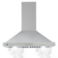 thumbnail image 1 of Faitaliicy 30" Wall Mount Range Hood Stainless Steel Kitchen Ceiling Chimney-Style Stove Vent With 3-Speed ​​Exhaust Fan Led Lights Permanent Filter, 1 of 8