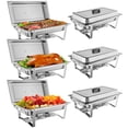 thumbnail image 1 of Faitaliicy 8 QT Chafing Dish Buffet Set Stainless Steel Rectangular Full Size Chafer Buffet Set With Water Pan Lid Food Servers And Warmers For Weddings Parties Banquets Catering, 1 of 6