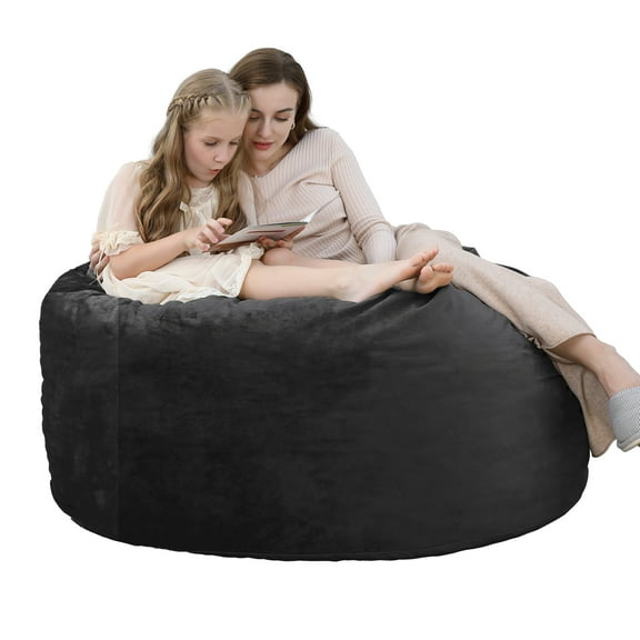 Faitaliicy Big Bean Bag Chair For AdultFoam Filled Velvet Faux Suede Cover Lazy Sofa Round Bean Bag Bed Frniture For Dorm Room Bedroom Gaming Room Living room