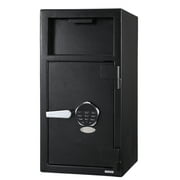 Faitaliicy Fireproof Depository Safe Box Business Front Drop Slot Lock Box Electronic Anti-Theft Drop Safe With Digital Keypad Lock And Spare Keys For Cash Slips Expense Business Office Home