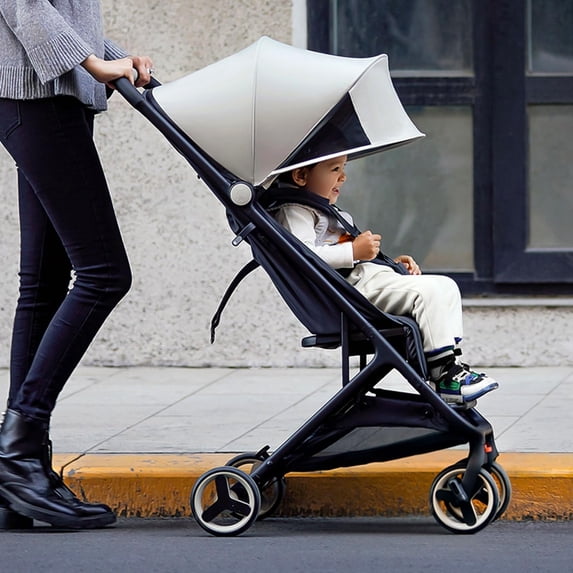 Faitaliicy Toddler Lightweight Stroller Convenience Stroller Compact One-Hand Fold Travel Stroller With Fold MultiPosition Recline Canopy And Storage Basket For Airplane Friendly Reclining Seat