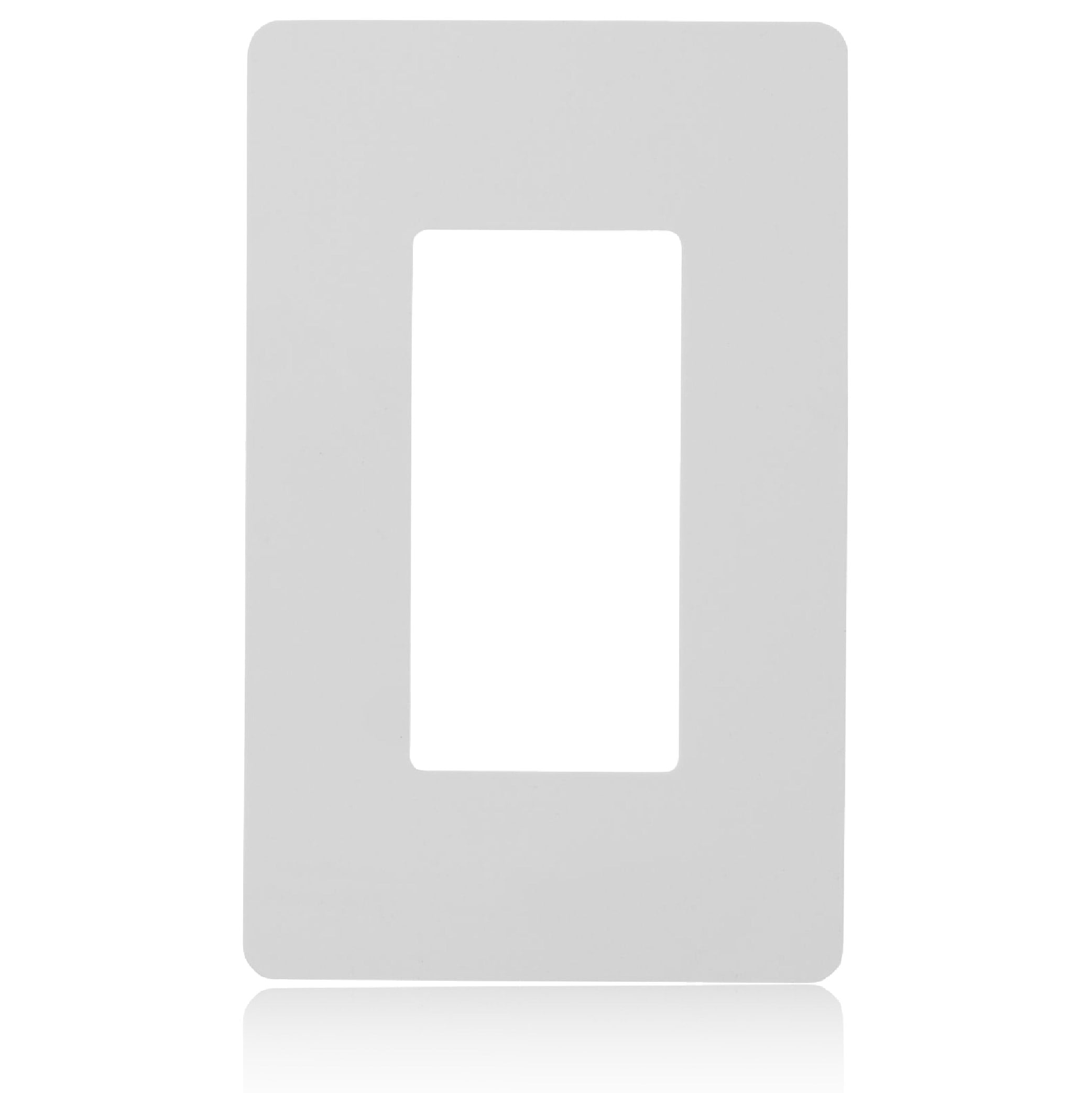 Faith 1-Gang Decorator Screwless Wall Plates Child Safe Outlet Covers, 4.68"H x 2.93" L, Fits GFCI, USB Receptacle, Dimmers, and Lighting Controls, ETL Listed, White, 120-Pack