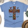 thumbnail image 1 of Faith 2 Peter 1:5-7 Christian Bible Verse Ornate Cross T-Shirt, CarolinaBlue, Size 2XL, 1 of 6