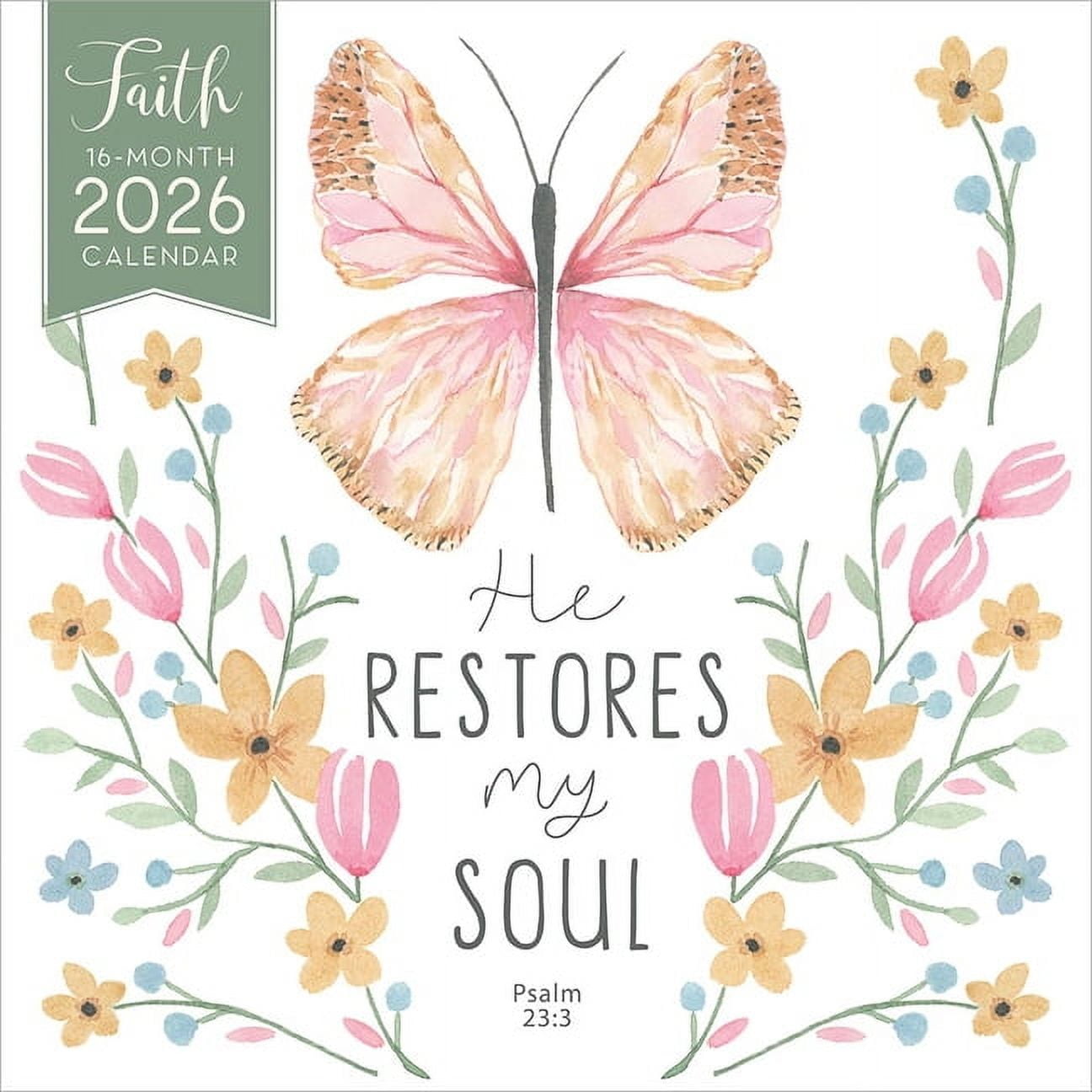 Faith 2026 12 X 24 Inch (Hanging) Monthly Square Wall Calendar ...