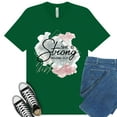 thumbnail image 1 of Faith-Based Premium Shirt for Women - She Is Strong Bible Verse Christian T-Shirt, Kelly, L, 1 of 6