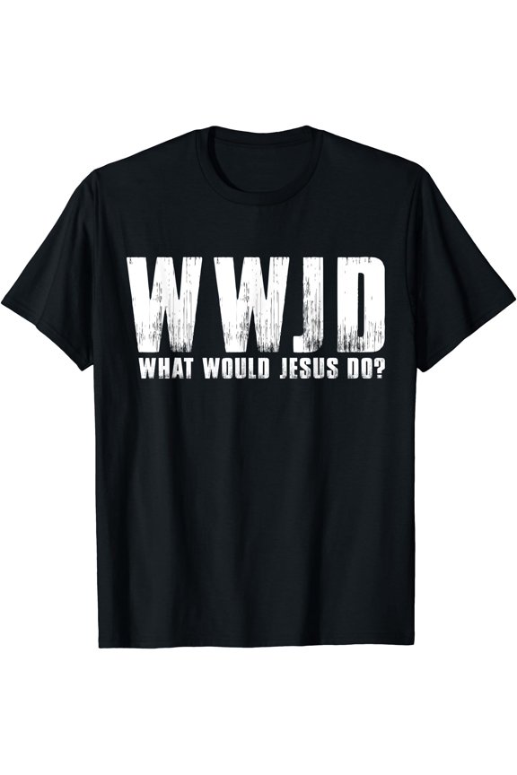 Faith-Based WWJD Christian Believer T-Shirt for Spiritual Reflection