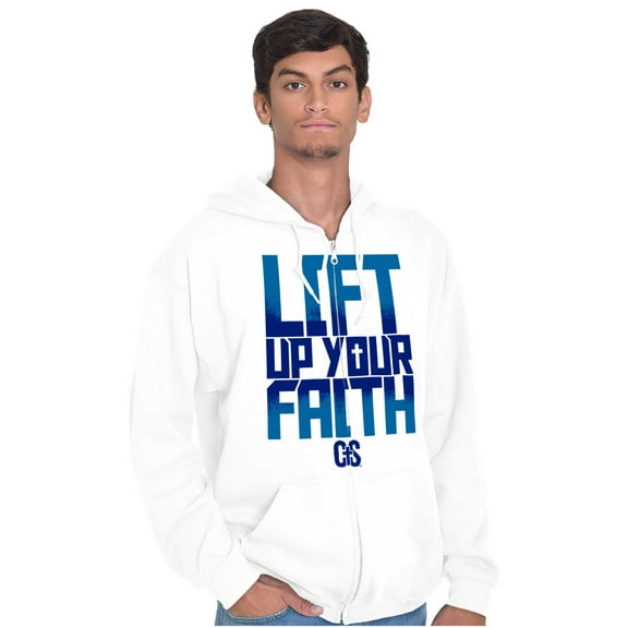 Faith Blessed Holy Spirit Jesus Unisex Fleece Graphic Zip Up Hoodie Brisco Brands 5X