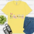thumbnail image 1 of Faith Bunny Graphic T-Shirt for Women | Colorful Christian Scripture Tee, Yellow, L, 1 of 6
