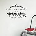 thumbnail image 1 of Faith Can Move Mountains Bible Verse Vinyl Wall Sticker Christian Wall Decor For Home Car Laptop Art Decals Bedroom Wall Decal 20x14cm, 1 of 4