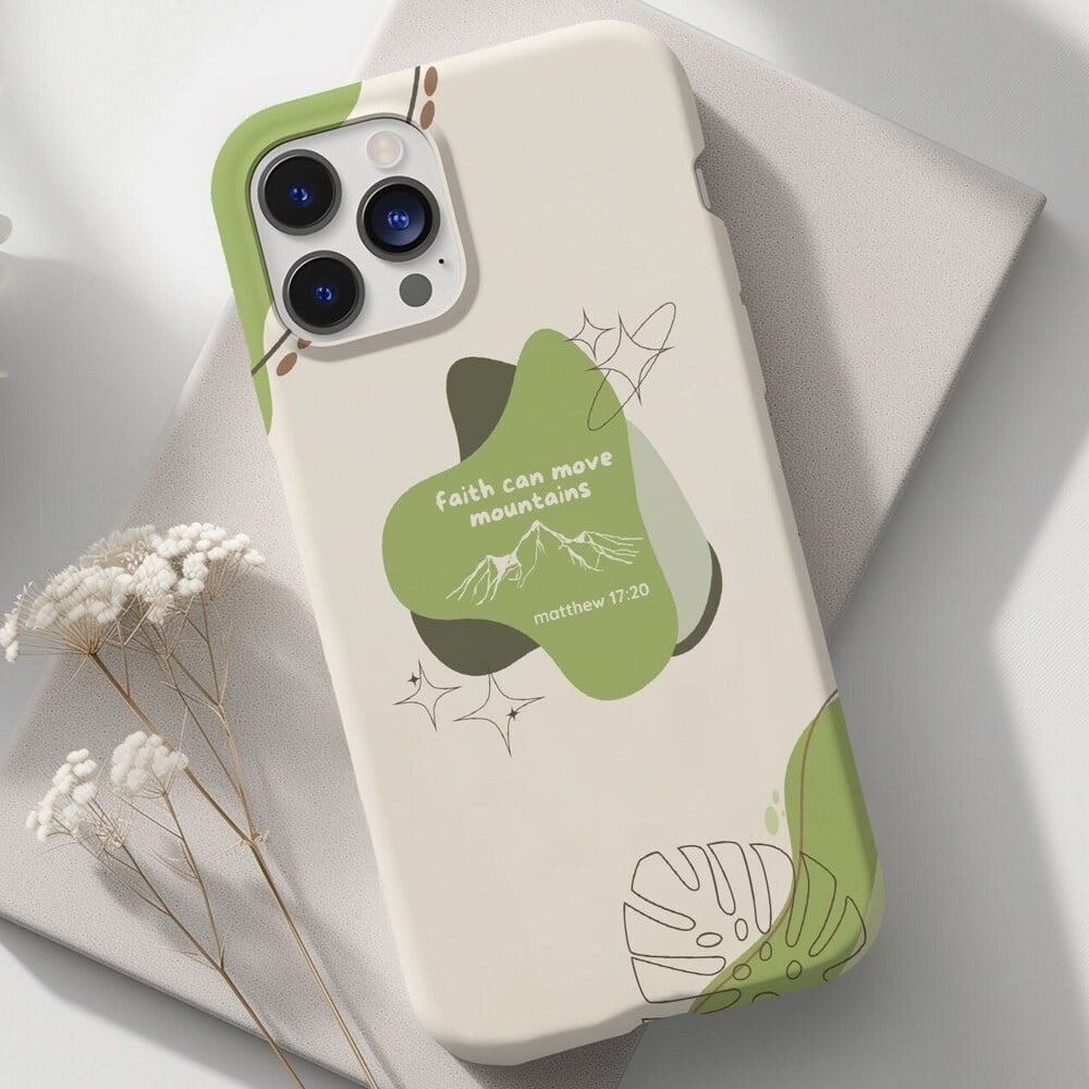 Faith Can Move Mountains Christian Bible Verse Phone Case with iPhone ...