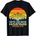 thumbnail image 1 of Faith Can Move Mountains Religious God Christian Men Women T-Shirt Black Medium, 1 of 4