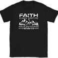 thumbnail image 1 of Faith Can Move Mountains T-Shirt Christian Worship Praise Jesus Bible Tee - Black, 4XL, 1 of 1