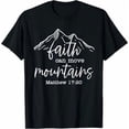 thumbnail image 1 of Greenink Faith Can Move Mountains T-Shirt Christians God Jesus Bible Verse Faith Jesus Gifts for Men Women T-Shirt, 1 of 6