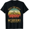 thumbnail image 1 of Faith Can Move Mountains Tshirt Mens Womens Kids Christian T-Shirt, 1 of 3